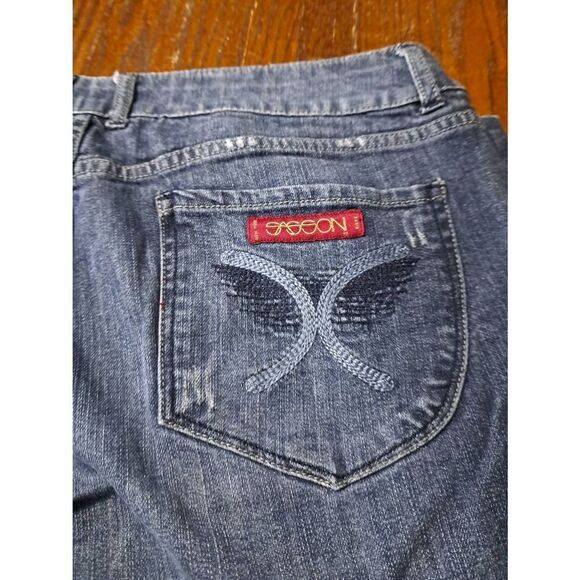 Vintage Size 16 Sasson Bootcut Boogie Denim Blue Jeans Pants with Pockets Casual - Picture 2 of 10
